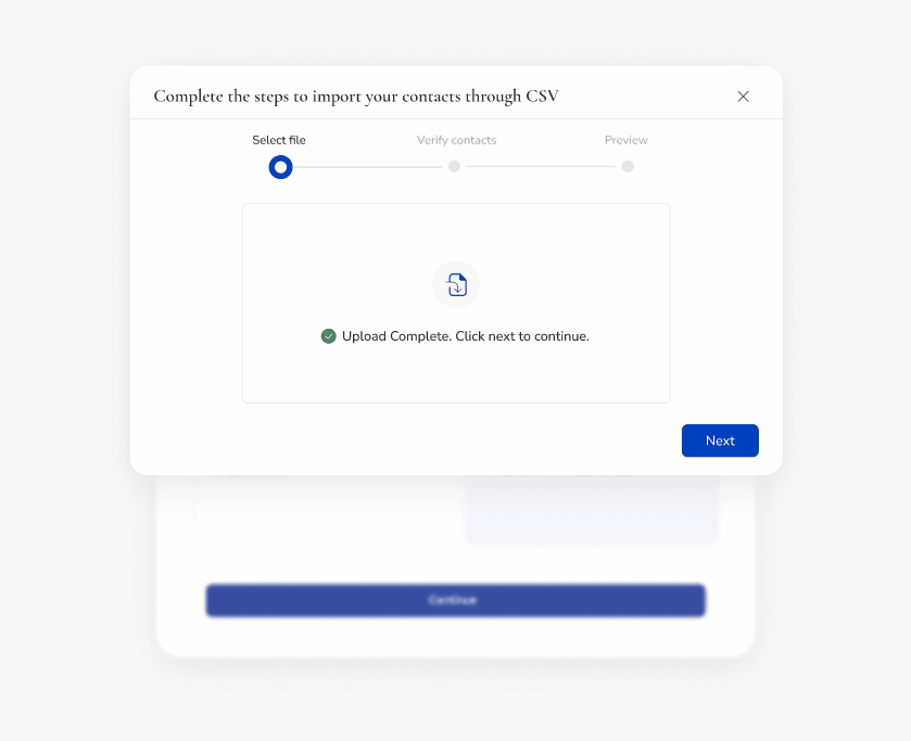 Message sent successfully - showing 120 contacts with delivery report option